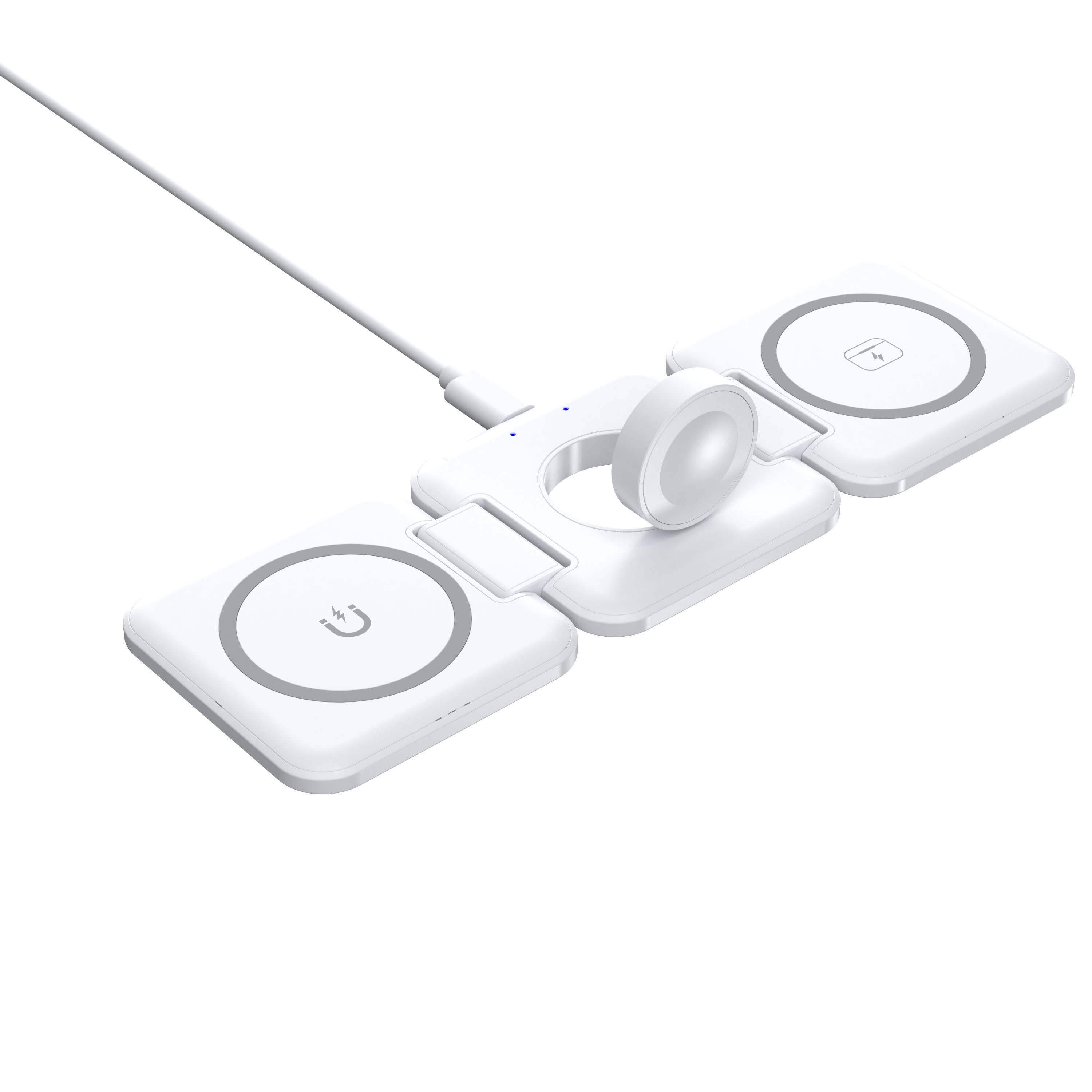 LAX Gadgets – wholesale Charging dock – MagSafe 3-in-1 Foldable Wireless Charging Stand- Retail Pack16