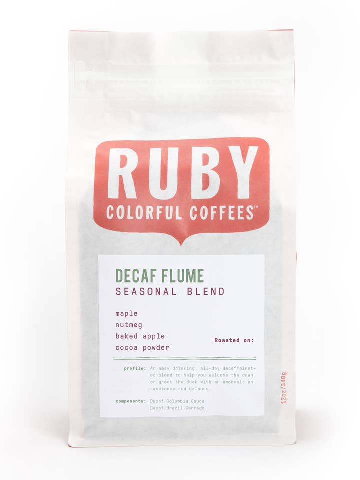 Decaf Flume Seasonal Blend for wholesale by Ruby Coffee Roasters