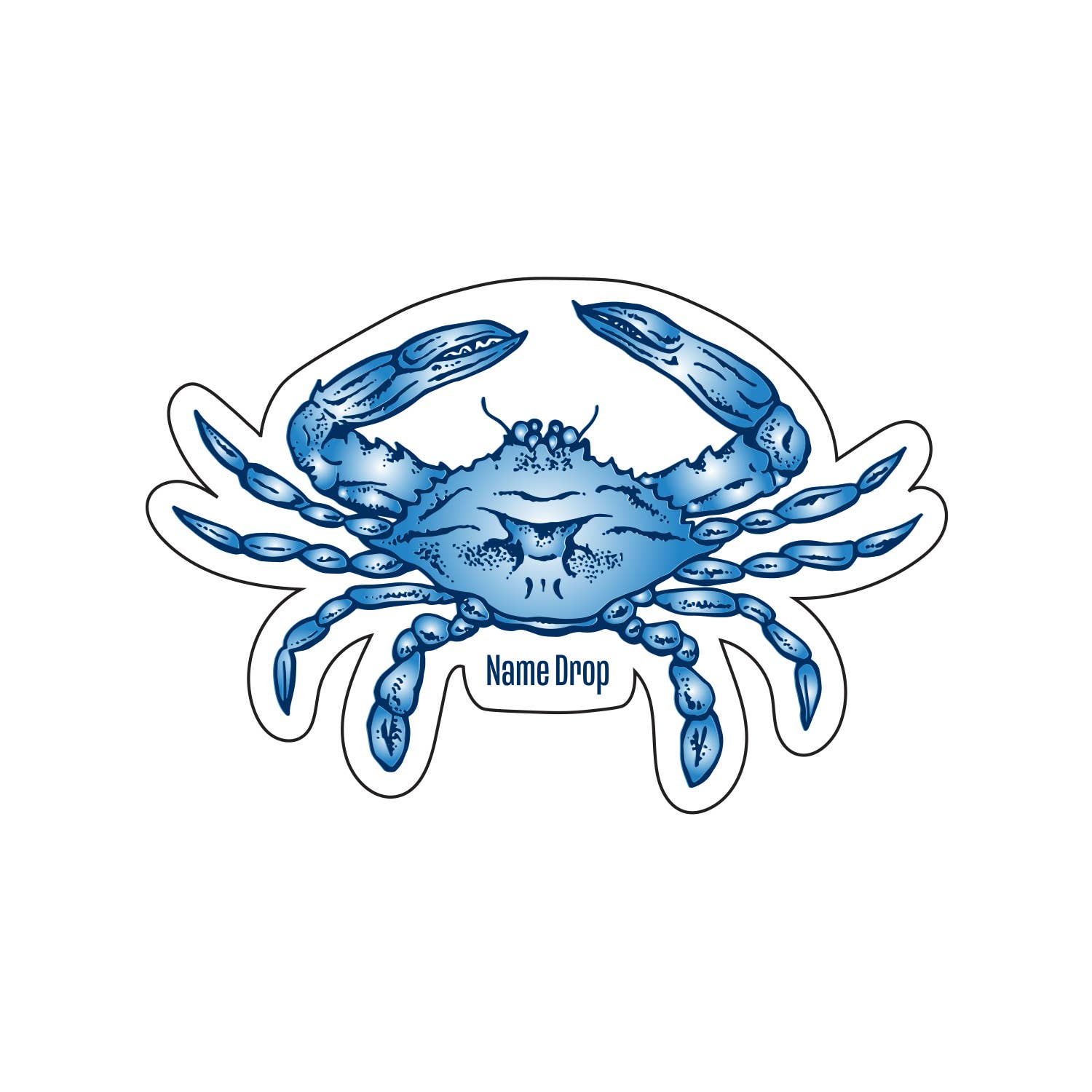 Counter Couture - Vente Autocollant - Autocollants Personnalisables Crabe | Nom Personnalisé1