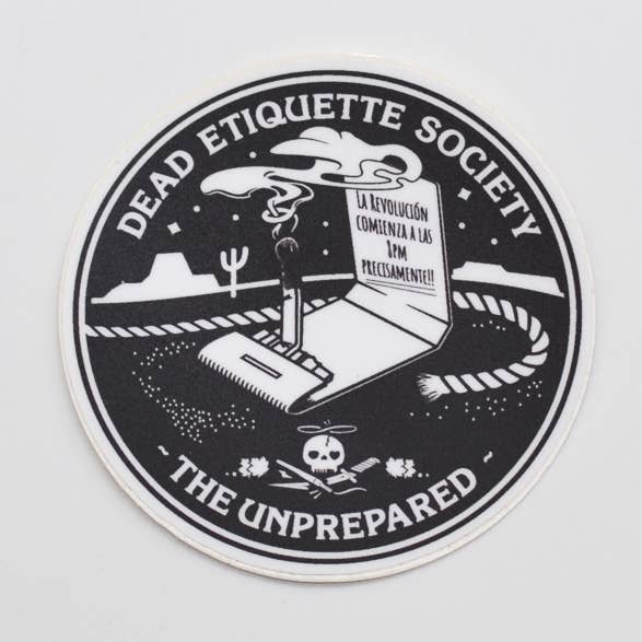 The Unprepared Dead Etiquette Society - Sticker for wholesale by Metal the Brand
