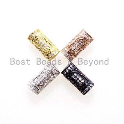 16x8mm CZ Micro bana stort hål fat spacer pärlor, trumma fat pärlor, Micro bana Cubic Zirconia Spacer pärlor, sku #G402 för wholesale av BestBeads&Beyond
