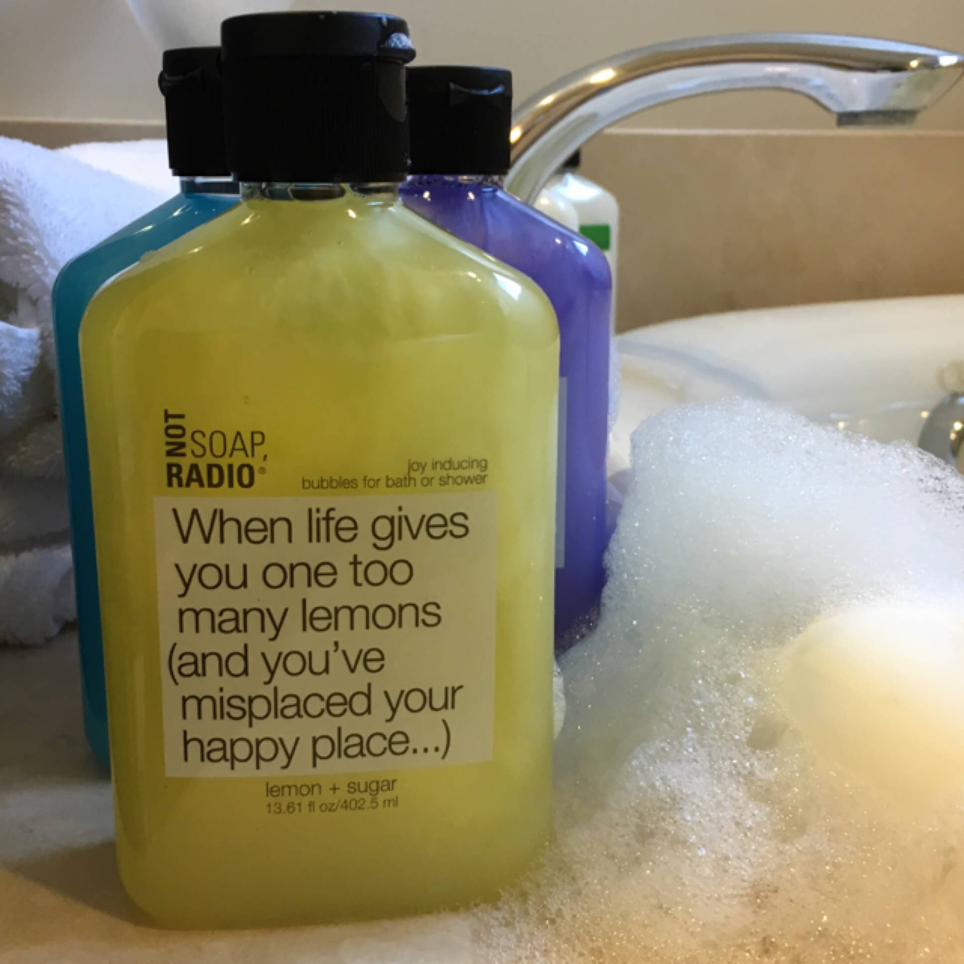 Not Soap, Radio – Gel de banho por atacado – Gel para banho e ducha 'Quando a vida te dá limões demais...'2
