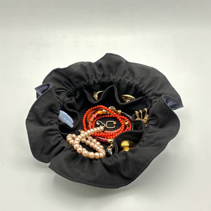 LIPP – wholesale Jewellery box/organiser – TRAVEL JEWELRY BAG Midnight/Black