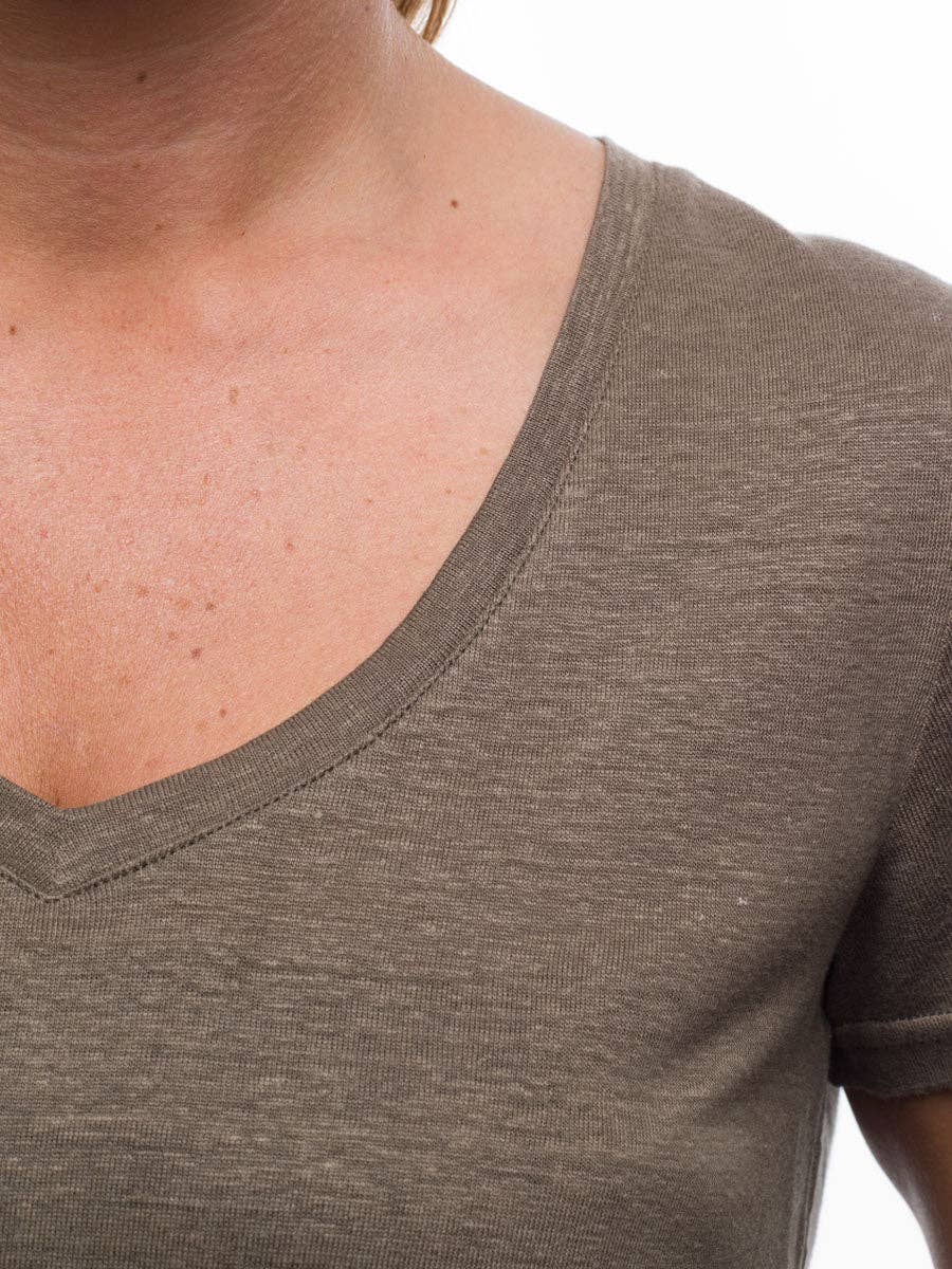 PangoLin - Wholesale T-Shirt - Women's - Women | V-neck | khaki2