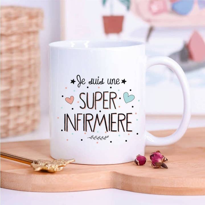I am a SUPER nurse white mug for wholesale by Ourson Câlin