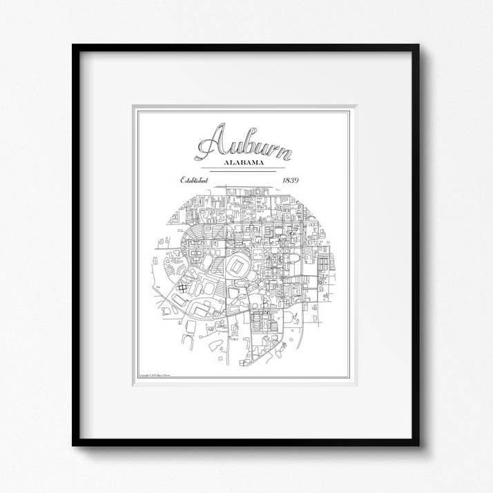 Auburn, Alabama Map for wholesale by Map of Home