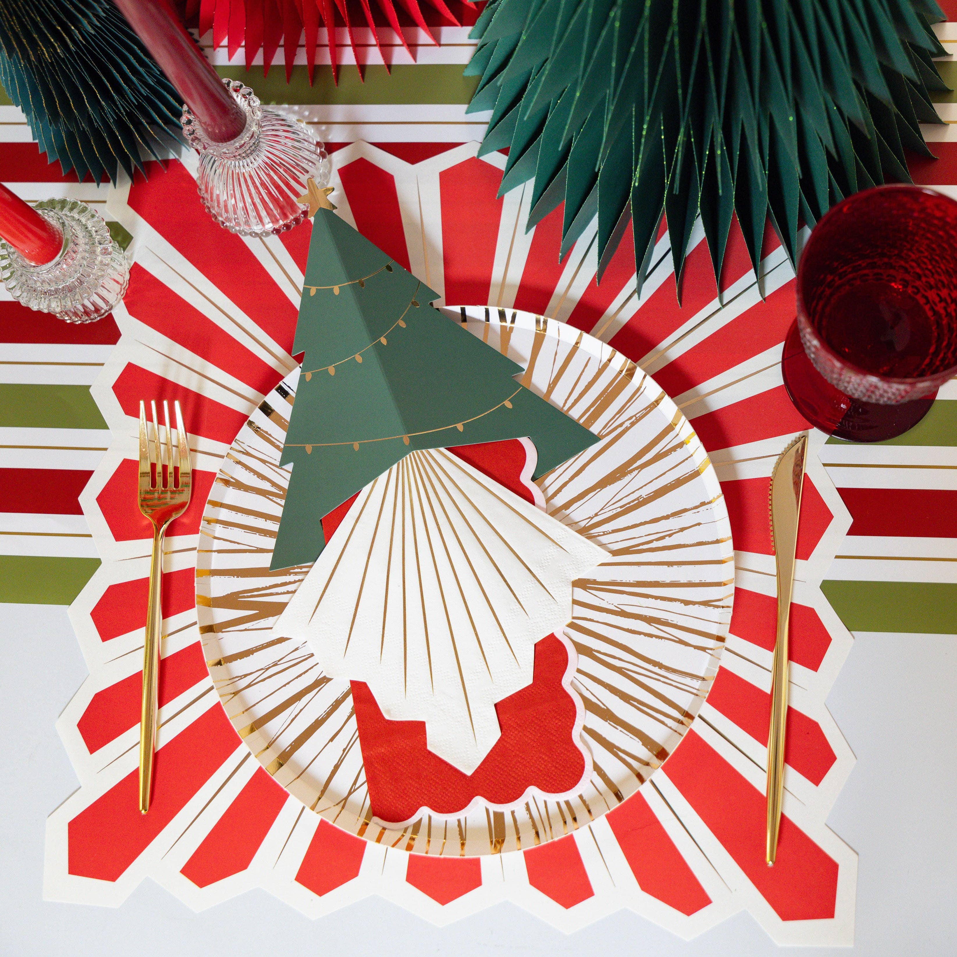 Gatherings by Curated Paperie - Wholesale Disposable Napkin - HOL24-GT3- Holiday Cheer Guest Towels1