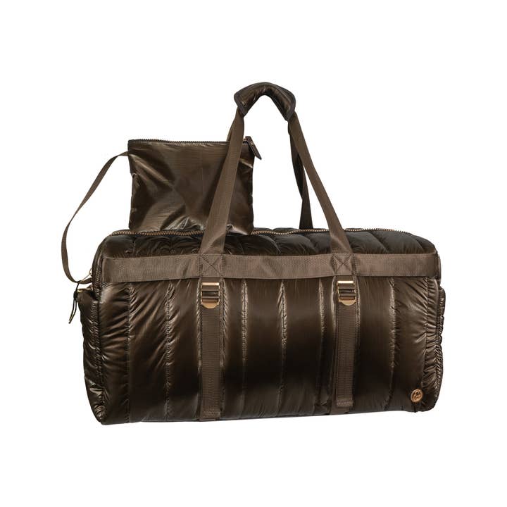 Magid - Wholesale Weekender Bag - Women's - Joan & David 22" Metallic Puffer Tubular Quilted Nylon Travel Weekender Duffle2