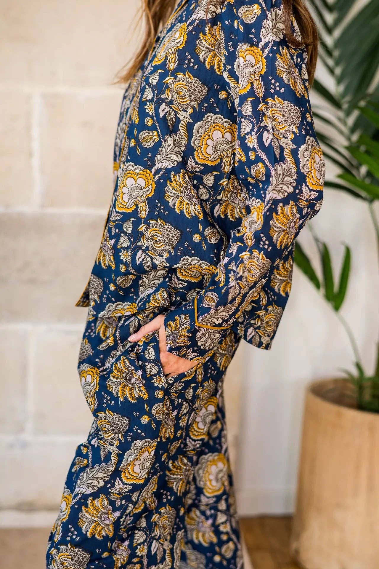 inara – wholesale Sleepwear set – Women's – Midnight Marigold Women's Cotton Pyjamas1