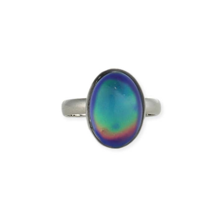 ZAD - Wholesale Cocktail/Statement Ring - Adjustable Oval Mood Ring