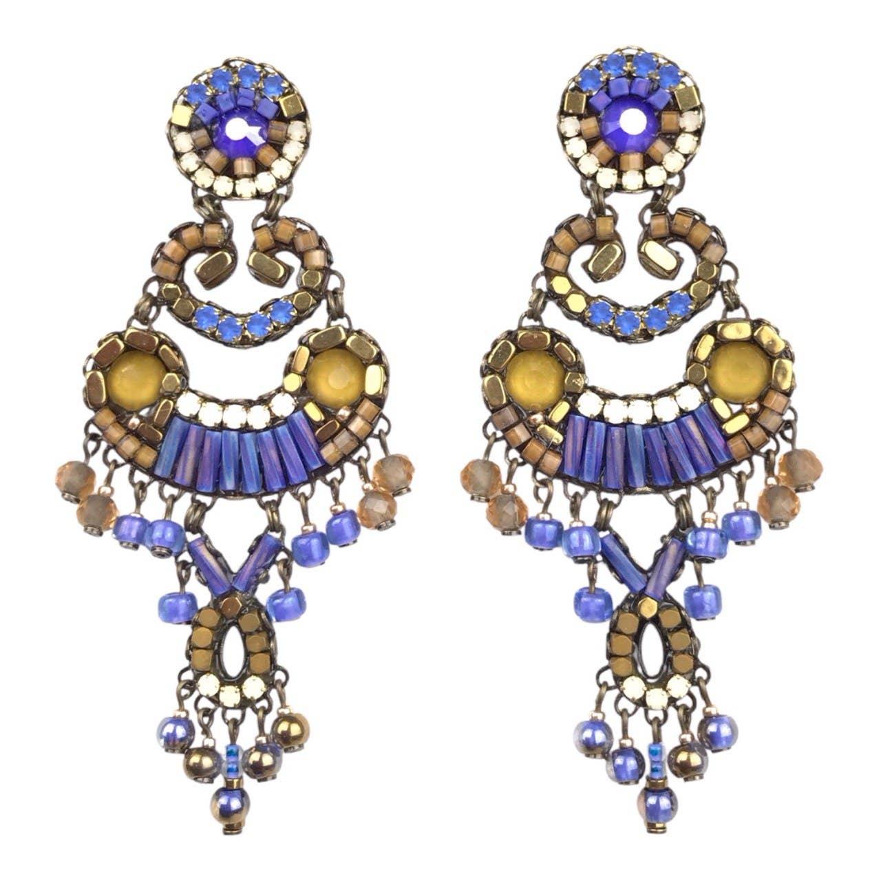 melizijewelry - Wholesale Dangle Earrings - Handmade crystal earrings INDIGO collection2