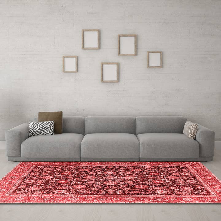Machine Washable Persian Red Traditional Area Rugs for wholesale by Ahgly
