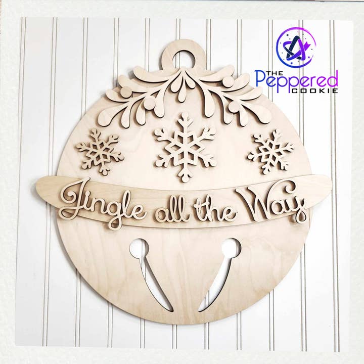 Support de porte - Jingle Bell UNFINISHED pour la vente par The Peppered Cookie