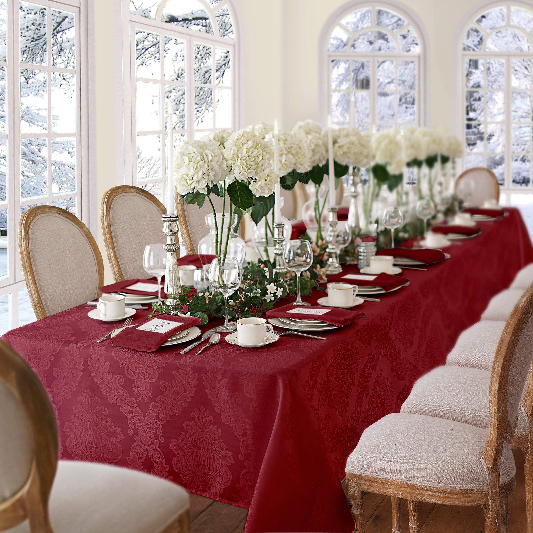Threadmade Home - Wholesale Tablecloth - Barcelona Jacquard Damask Tablecloth8