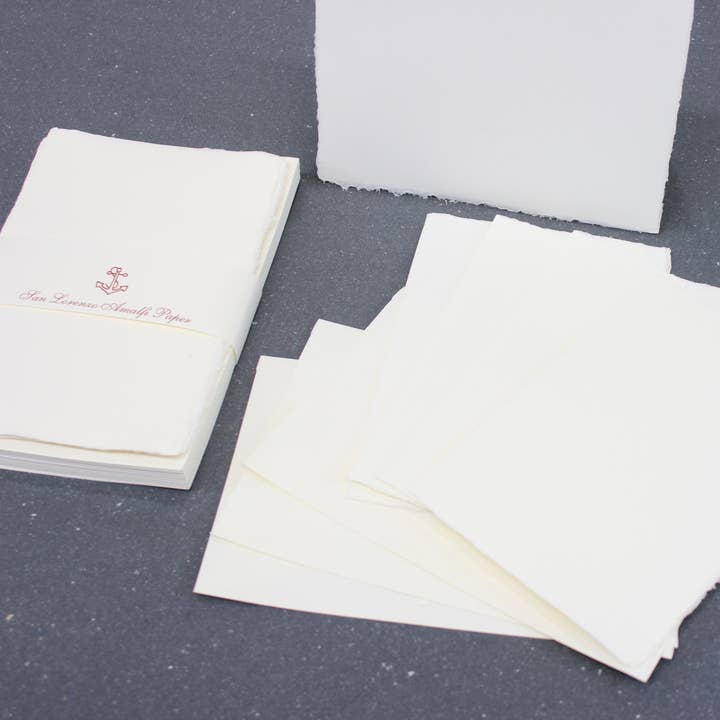 San Lorenzo Design – wholesale Stationery/notecard set – Amalfi Deckled Edge Fold Over Cards, Italian Handmade Paper1