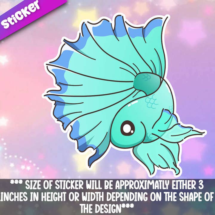 Mega Kawaii Cuties - Wholesale Sticker - Betta Fish 2