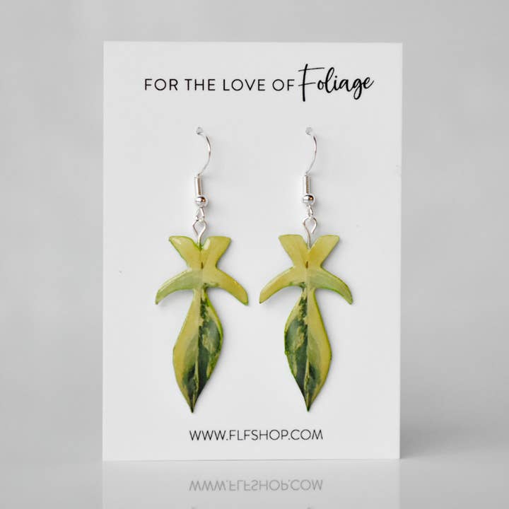 For the Love of Foliage - Wholesale Dangle Earrings - Philodendron Florida Beauty Plant Earrings | Leaf Earrings0