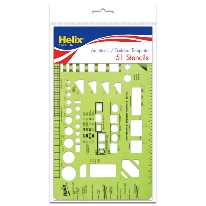 Maped Helix USA - Wholesale Sketchbook/Sketchpad - Architect & Builders Plastic Drawing Template