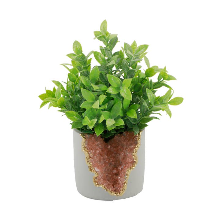 Pink Amethyst Crystal Planter for wholesale by Flora Bunda Inc