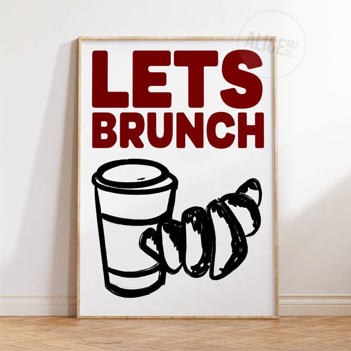 'Lets Brunch' Print for wholesale by Alice Art Co