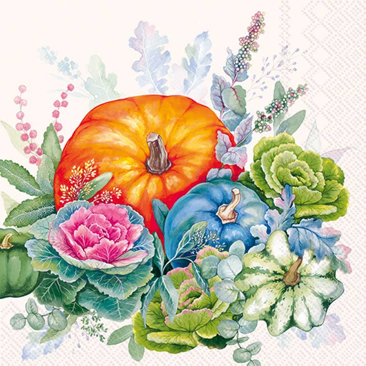 Servilleta de papel para almuerzo, 20 unidades, colorida, color crema de calabaza para otoño y otoño para venta al por mayor de Boston International