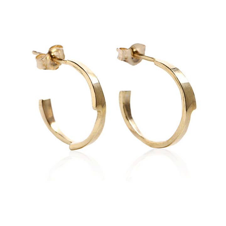 Gold baby razor hoops for wholesale by TK jewelry