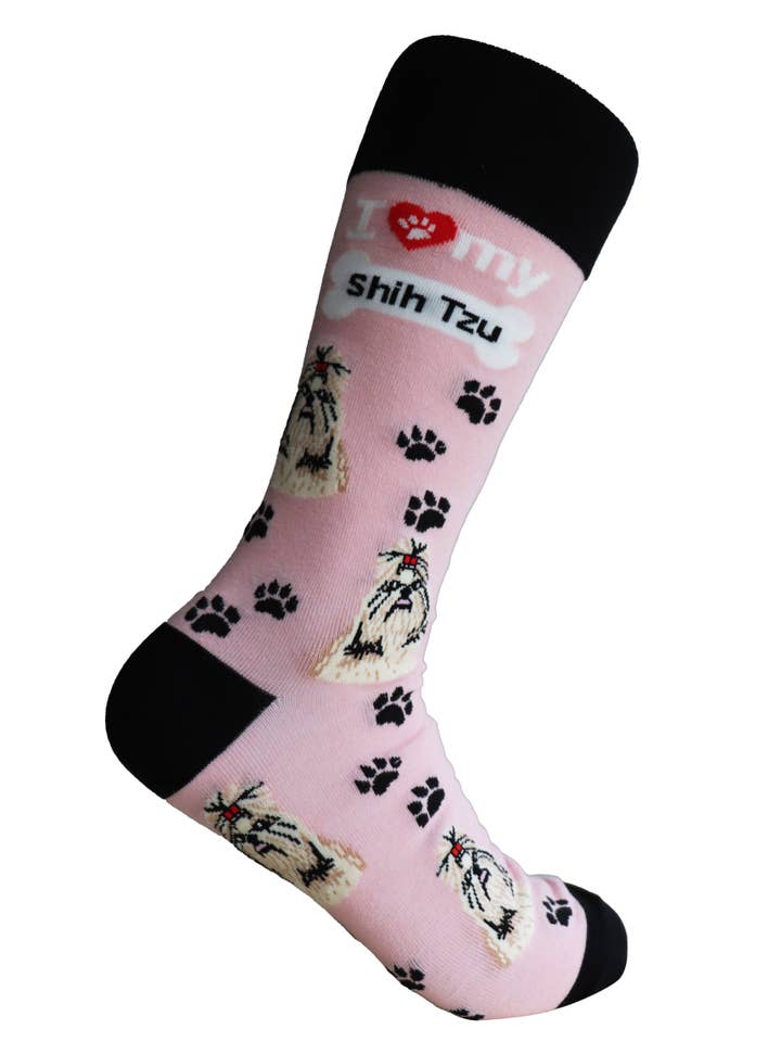 SoXcellent - Wholesale Socks - Unisex - I Love Dogs Shih Tzu Unisex Funny Socks7