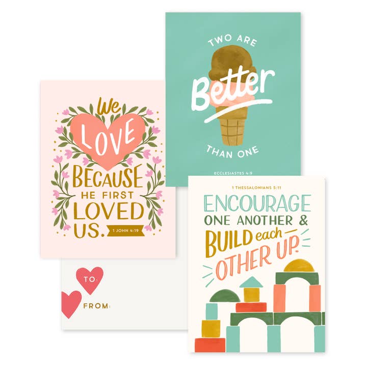 Bible Verse Kids Mini Valentines III for wholesale by Naomi Paper Co.