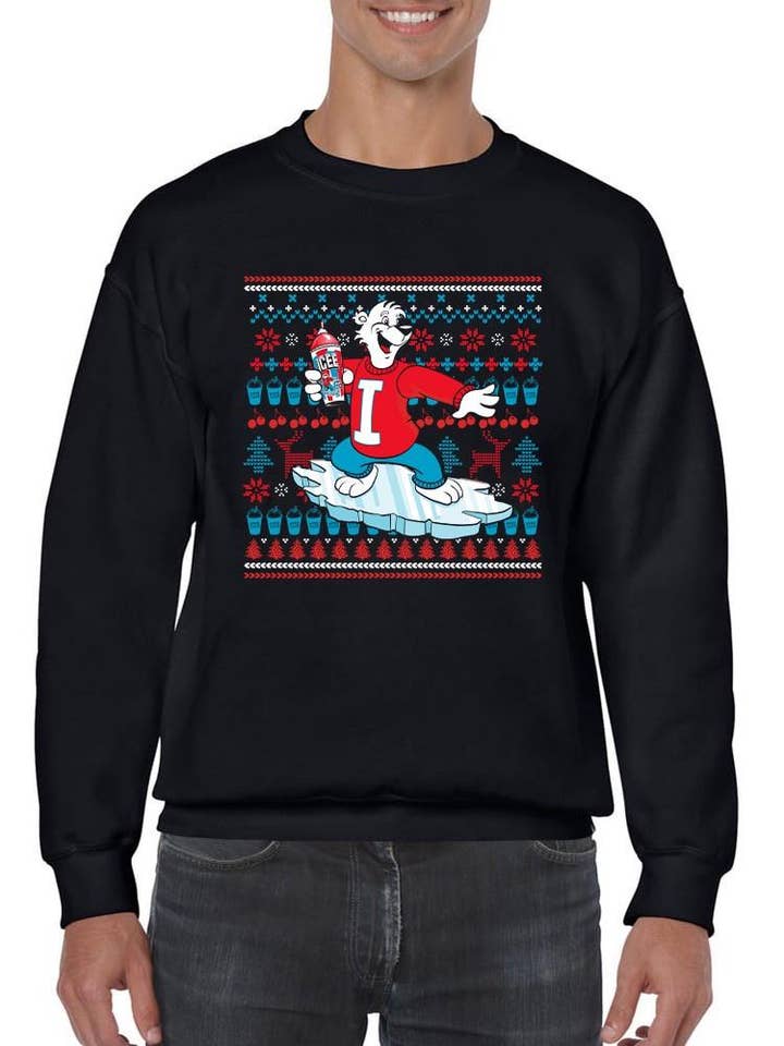Officially Licensed ICEE Polar-Bear Holiday Sweater - Festive Vibes Men's Sweatshirt for wholesale by Snack Tees