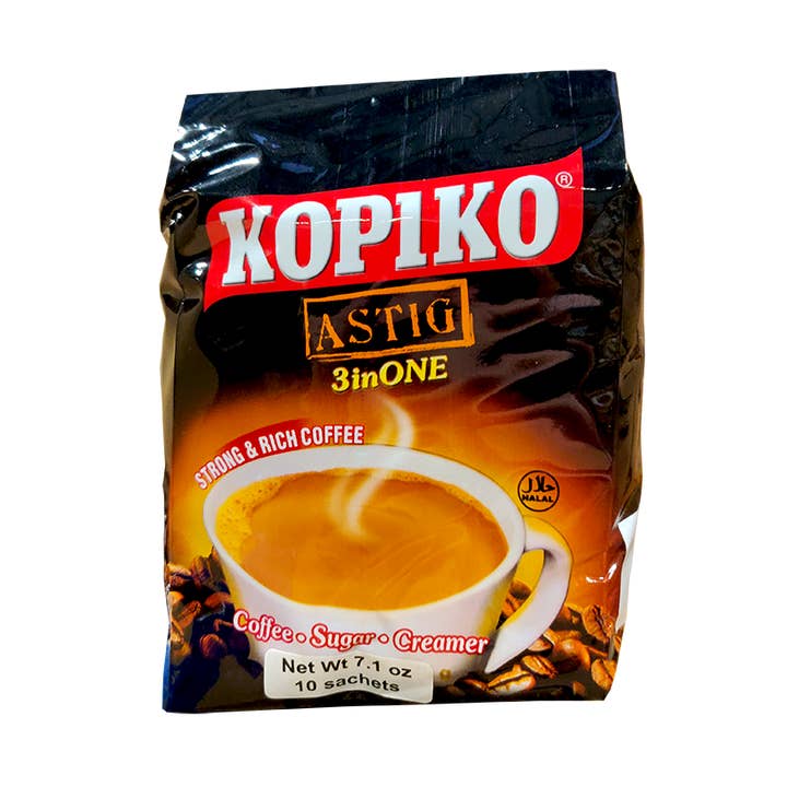 Kopiko Astig 3Inone Coffee Mix- 24 Bags/Case, 10 Sachets/Bag 7.1oz (200g) for wholesale by Takari International, Inc.