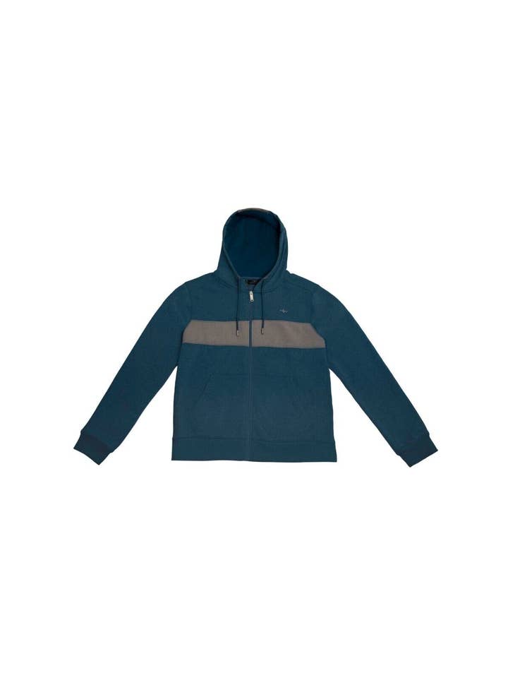 Mens Full Zip Up Hoodies Long Sleeve Sweatshirt - Navy Marl for wholesale on Faire