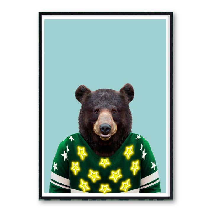 Vestido Quadro animal con forma de oso de neón con batería para venta al por mayor de Woooow Arte