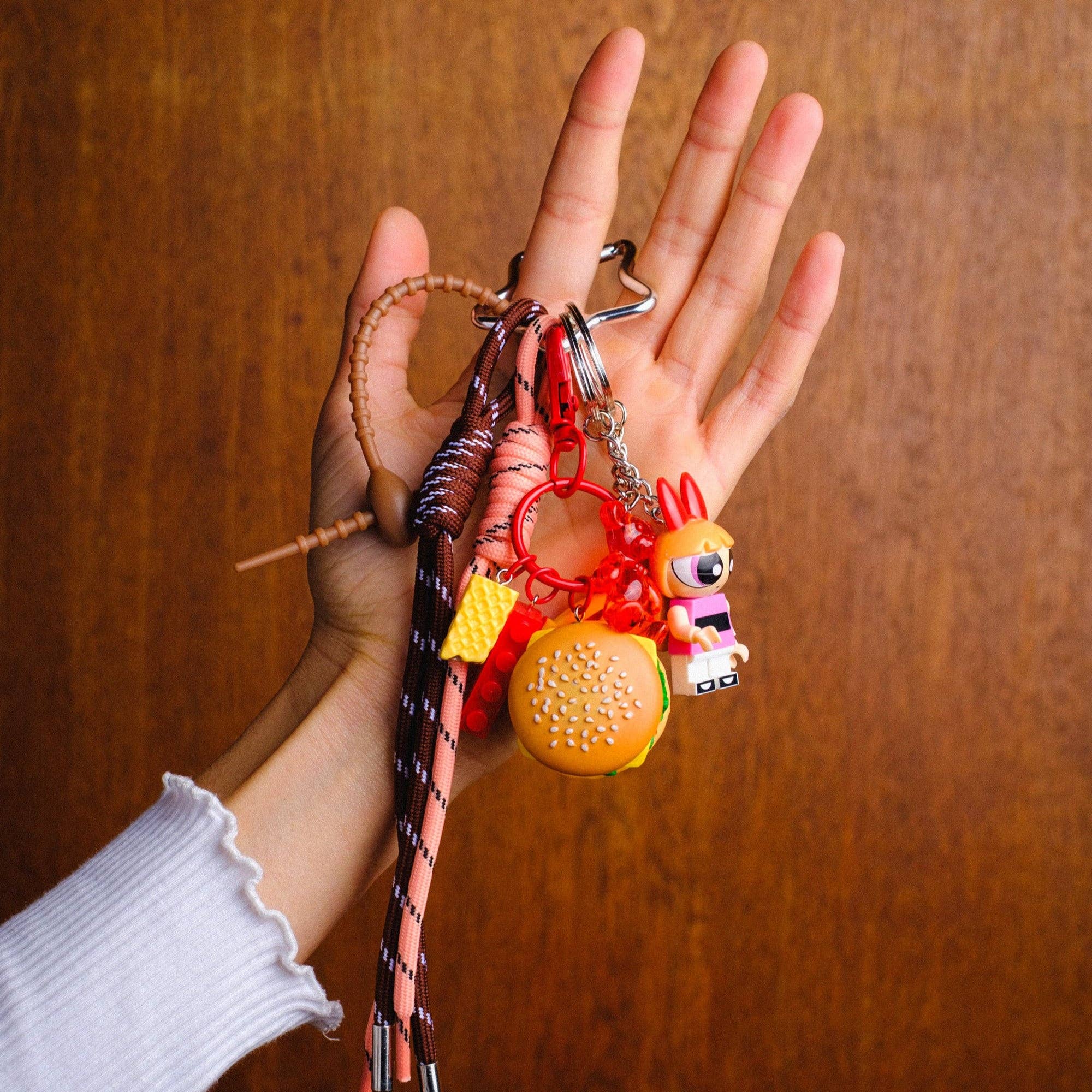 Baggly Charms - Wholesale Keychain - Women's - BURGER GIRL BAG CHARM1