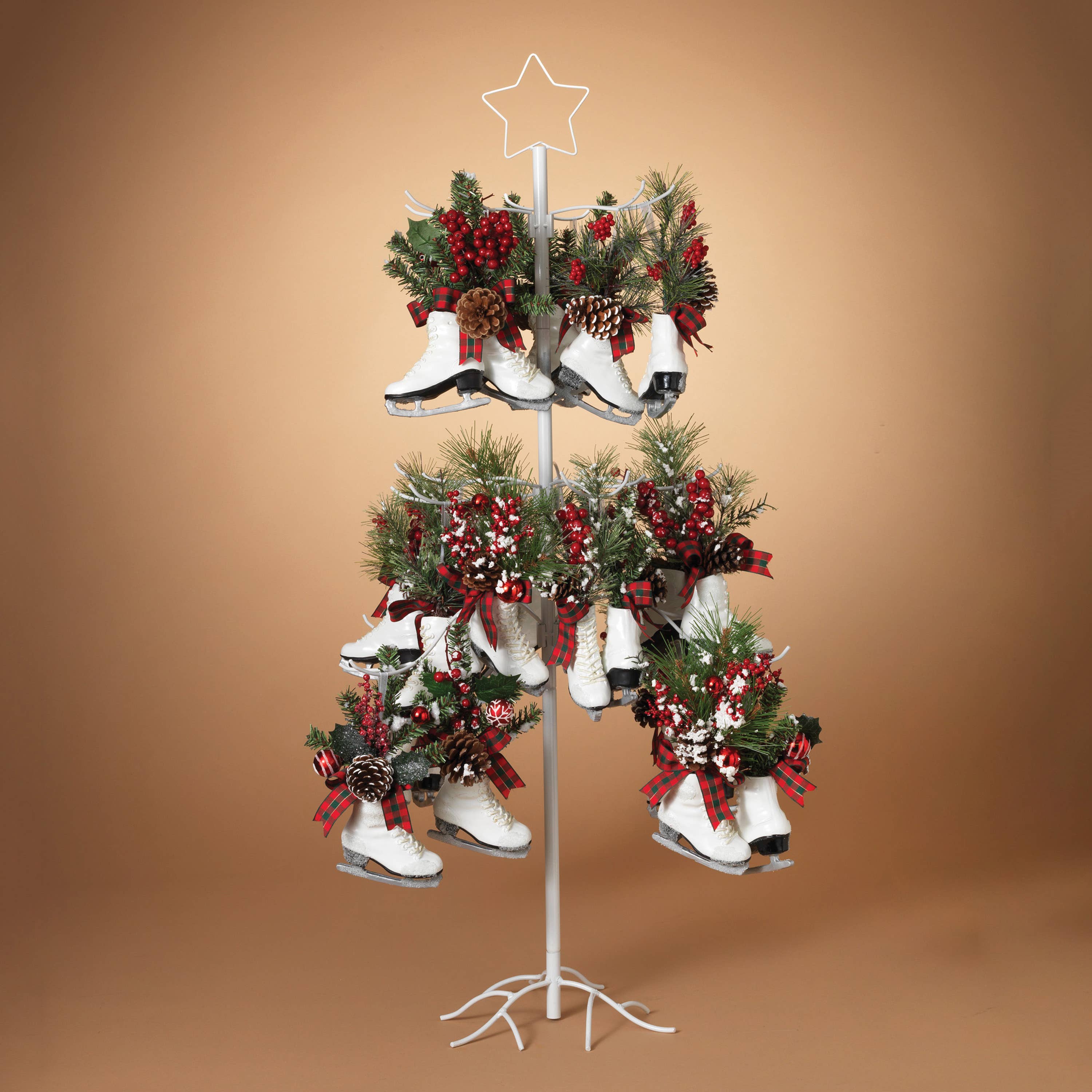 The Gerson Companies - Wholesale Christmas Decoration - Promos 9"H Holiday Skate w/ PVC Accent and 43"H Metal Displa1
