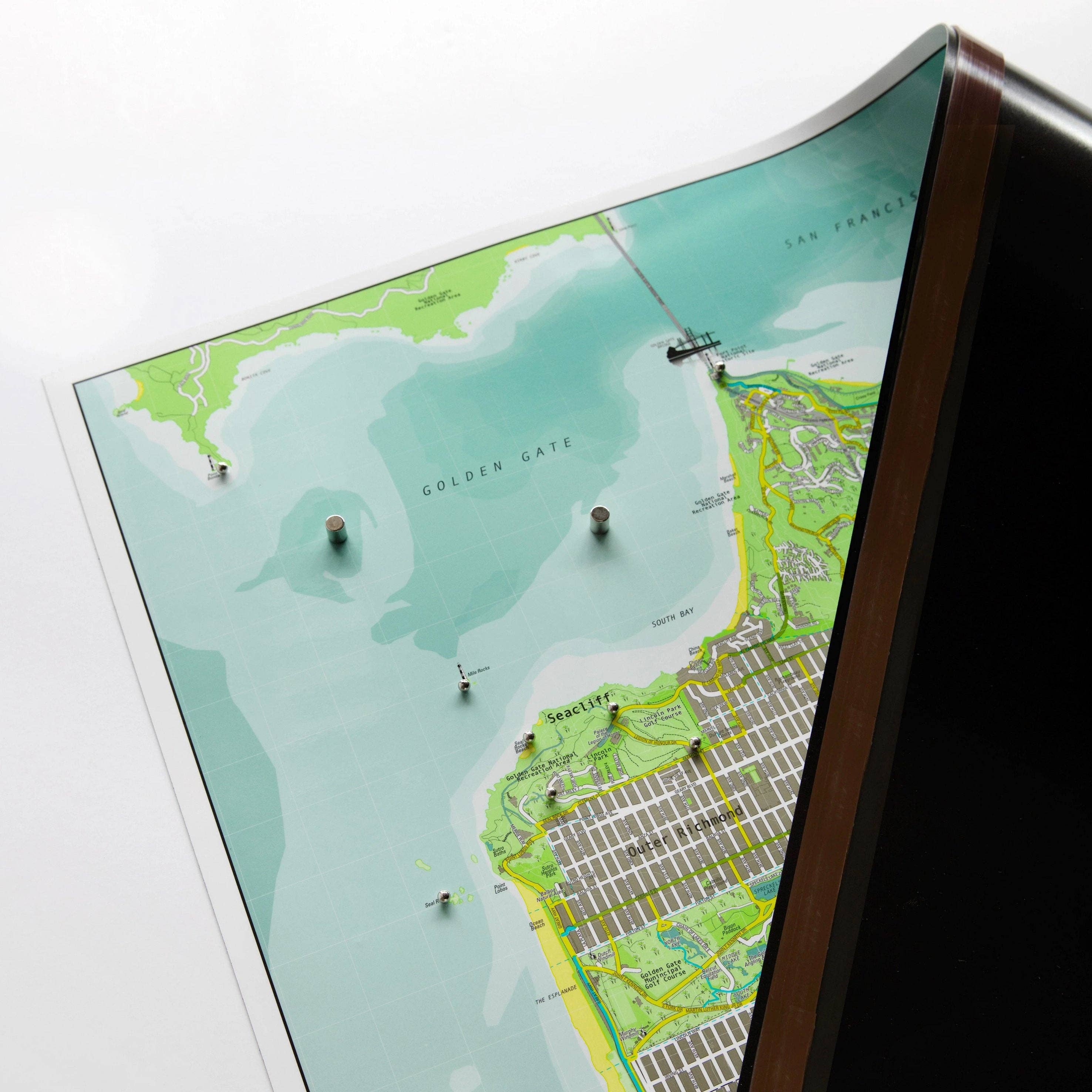 Aqua Champagne Apple SAN FRANCISCO CITY MAP for wholesale on Faire7