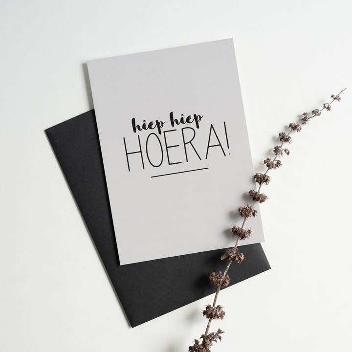 MOODZ design - Wholesale Everyday Greeting Card - Map A6 - Hiep Hiep Hooray