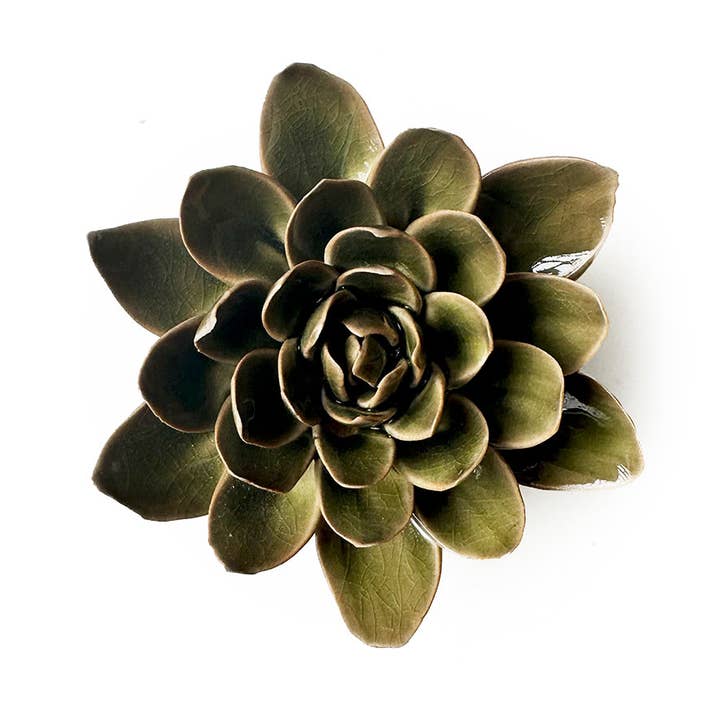 Coleção de Flores de Cerâmica 13 Flor Verde Escuro por atacado de Chive UK