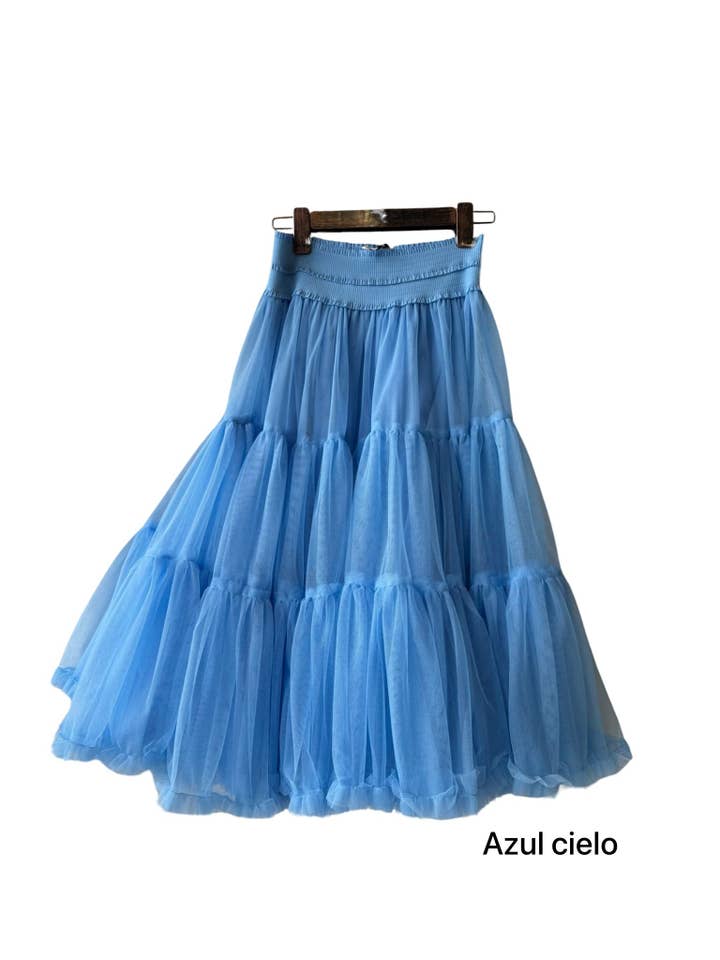 Invitadissimas - Wholesale Skirt - Women's - Pompous tulle midi skirt J87514