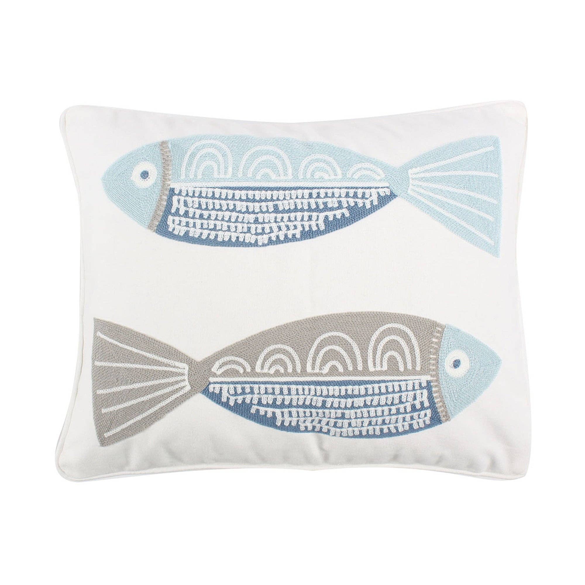 Levtex Home - Wholesale Throw/Decorative Pillow - Ipanema Embroidered Fish Pillow0