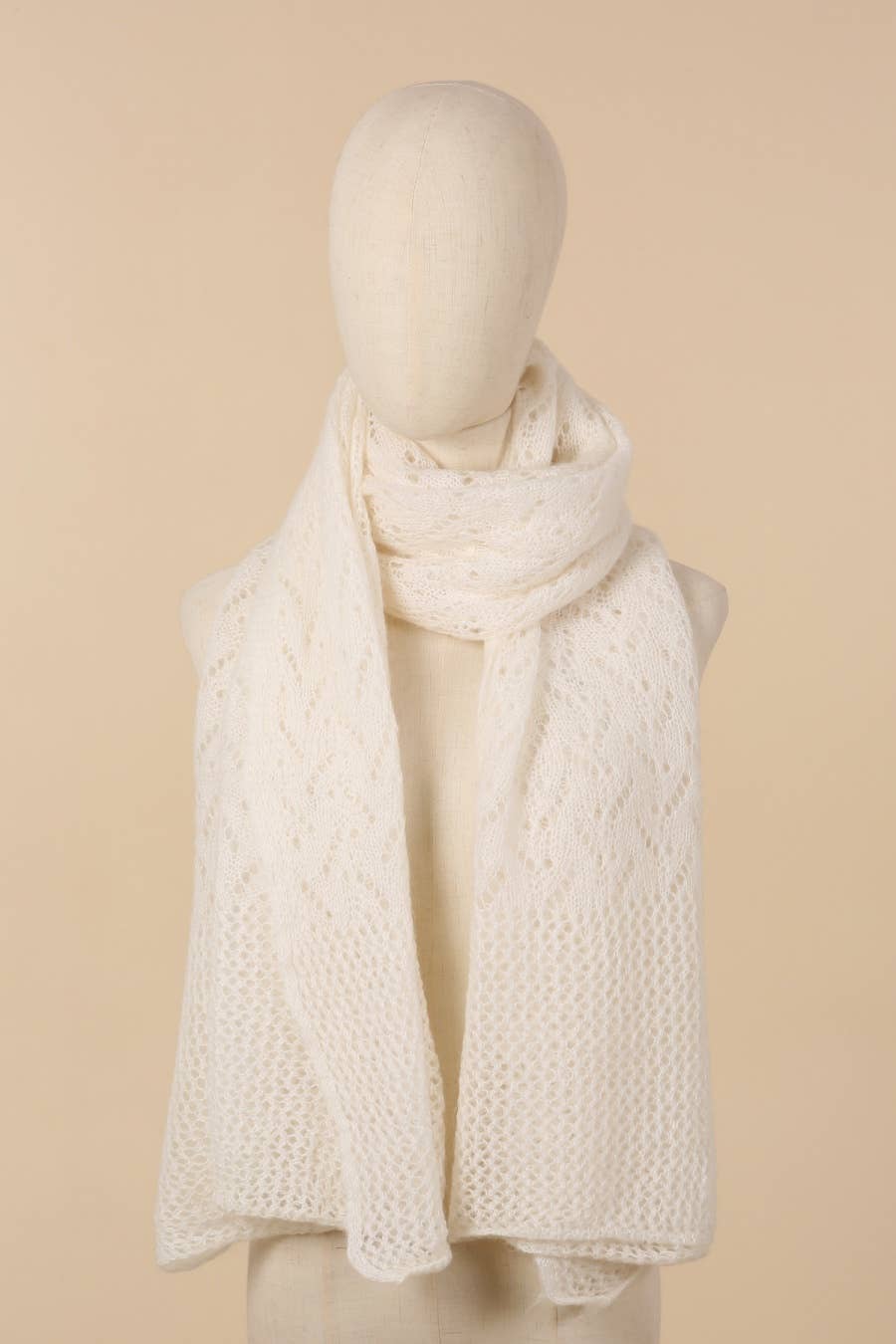 NAÏS PARIS - Wholesale Scarf - Women's - OPENWORK MOHAIR WOOL SHAWL3