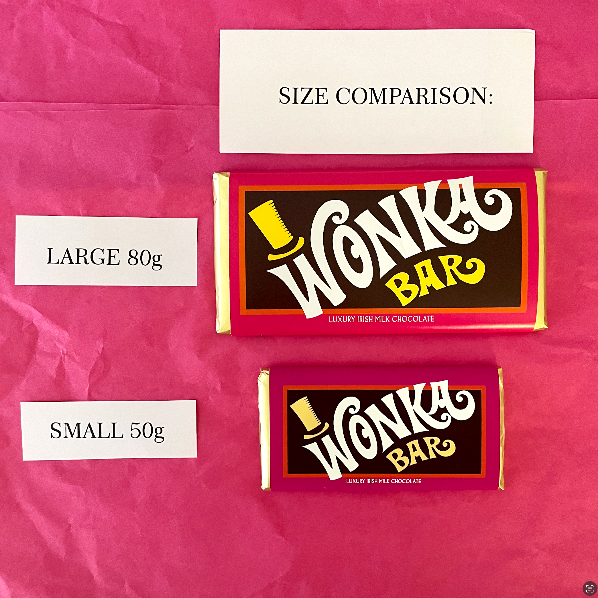 Sweet Living Kilkenny - Wholesale Chocolate Bar - SMALL 50g WONKA Bars1