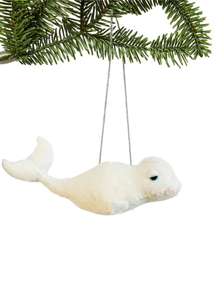 Beluga Whale Ornament for wholesale by Silk Road Bazaar
