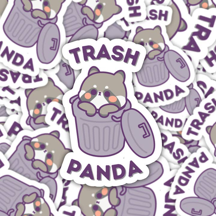 Trash Panda (Raccoon) Waterproof Vinyl Sticker for wholesale by Mashi Box