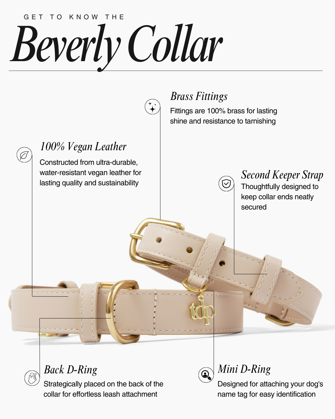 The Deluxe Pup - Vendita all'ingrosso Collare - Cani - Collare premium per cani Biscoff Beverly3