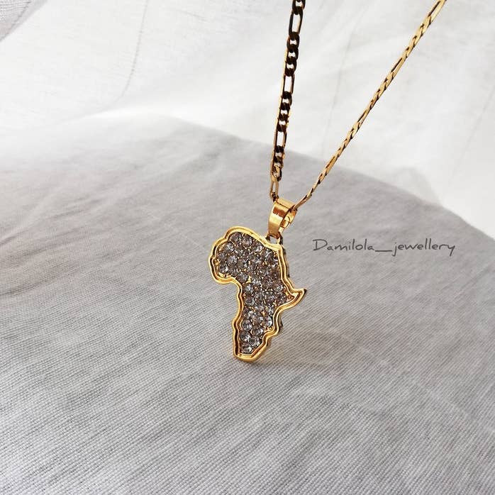 African Diamanté Necklace - 'Folami' for wholesale by Damilola Jewellery