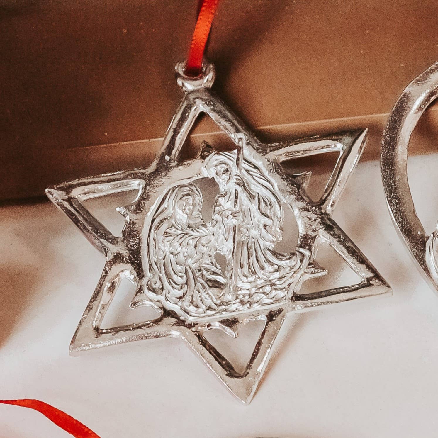 House of Morgan Pewter - Wholesale Ornament Set - Handmade Nativity Ornaments - Baby Jesus Manger Gifts3