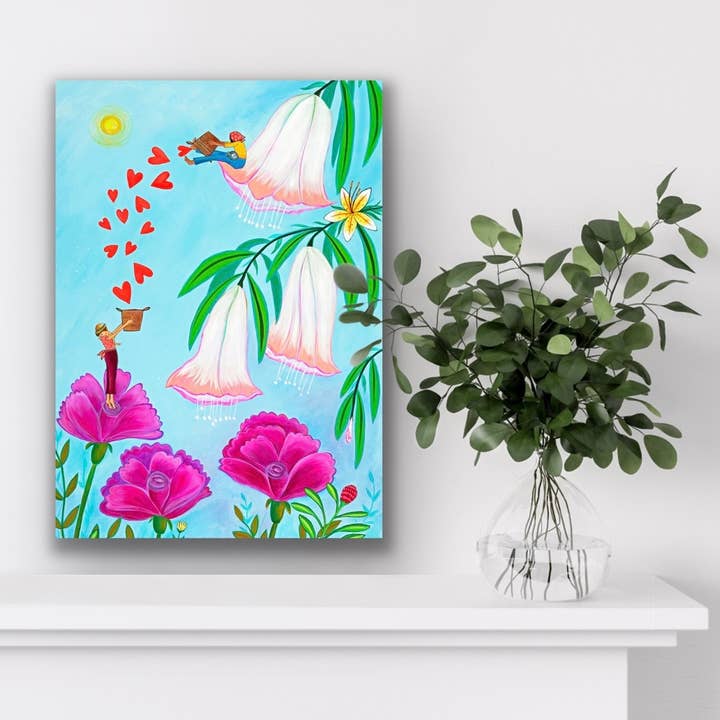 Pouring Love (Wood Print) for wholesale by Lori Portka - Happiness Through Art