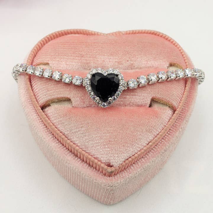 Daemon srls - Wholesale Tennis Bracelet - DIANA ~Chunky ~ Bracciale tennis con cuore in Cubic Zirconia15