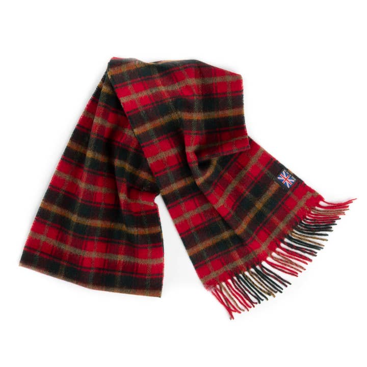 Prince of Scots Fringed Merino Wool Sjaal (Red Maple) voor wholesale door Prince of Scots