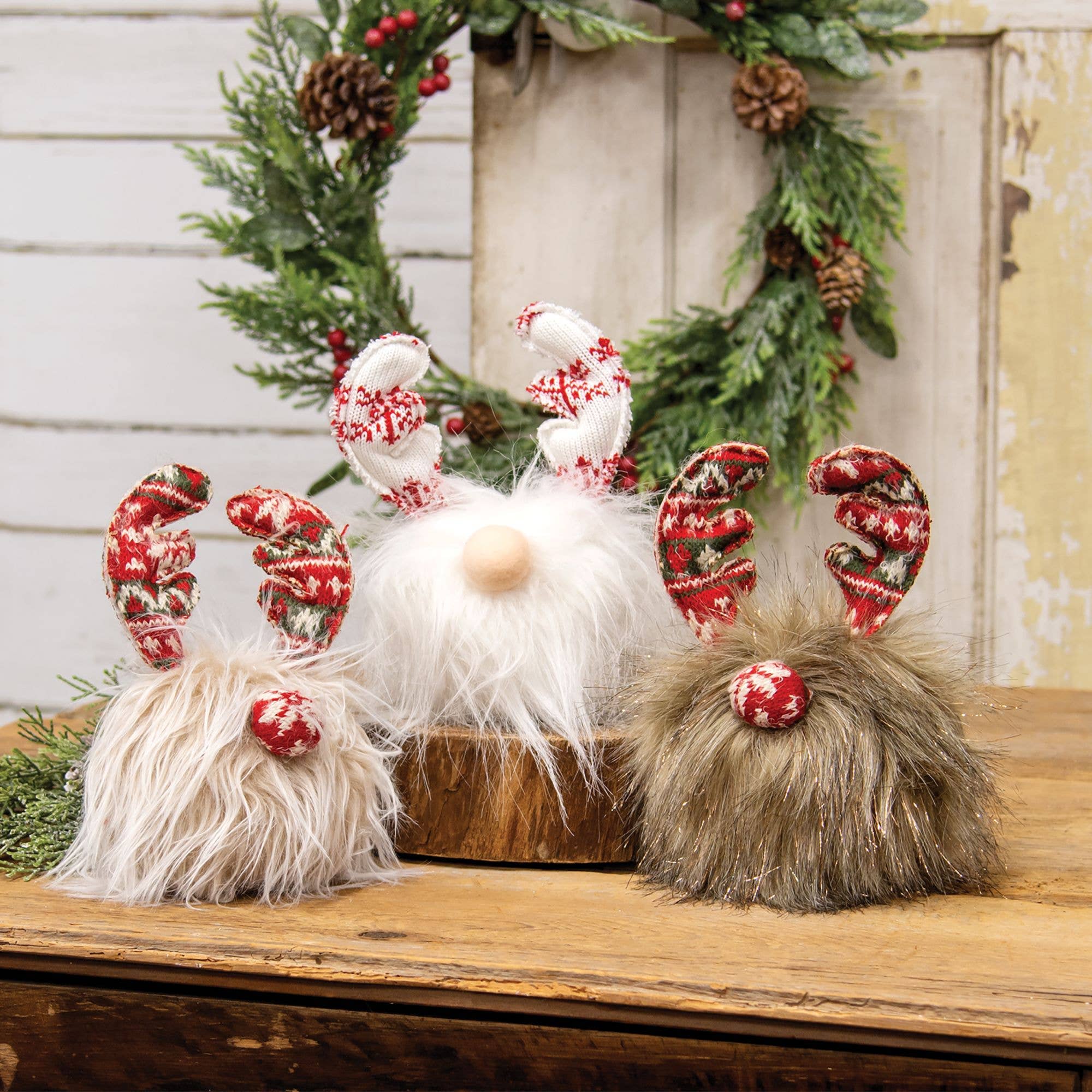 CWI Gifts - Wholesale Christmas Decoration - Nordic Sweater Brown Sparkle Gnome Ball2